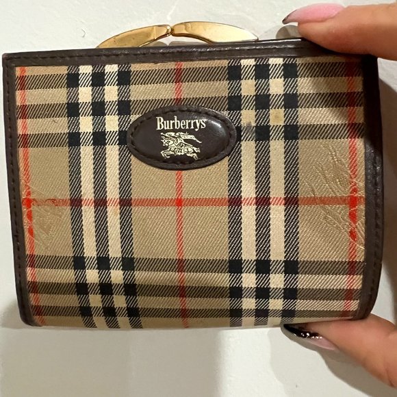 Burberry Nova Check Monogram Kiss Lock Wallet - Picture 1 of 10